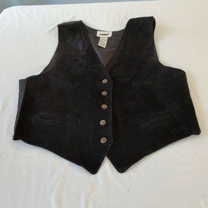 Gitano Black Leather Vest